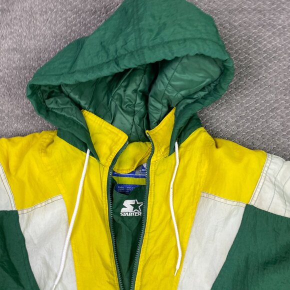 Vintage 90s Starter Seattle Supersonics Jacket Men's XL Pullover Puffer Parka - Picture 4 of 13